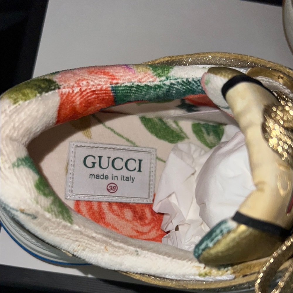 Gucci Gold Sneakers - Picture 7 of 7